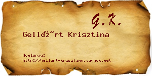 Gellért Krisztina névjegykártya