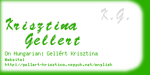krisztina gellert business card